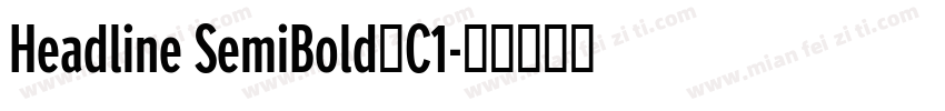 Headline SemiBold猫C1字体转换